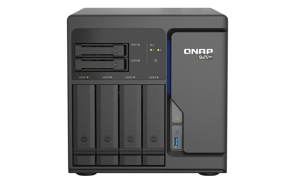 QNAP TS-H686-D1602-8G - 6-paikkainen NAS-palvelin, musta