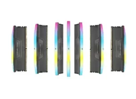 Corsair Vengeance RGB 32 Gt (2 x 16 Gt) DDR5 6000 MHz, CL38 -muisti, harmaa (EXPO & XMP)