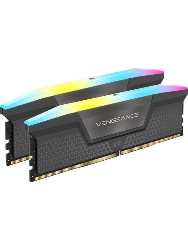 Corsair Vengeance RGB 32 Gt (2 x 16 Gt) DDR5 6000 MHz, CL38 -muisti, harmaa (EXPO & XMP)