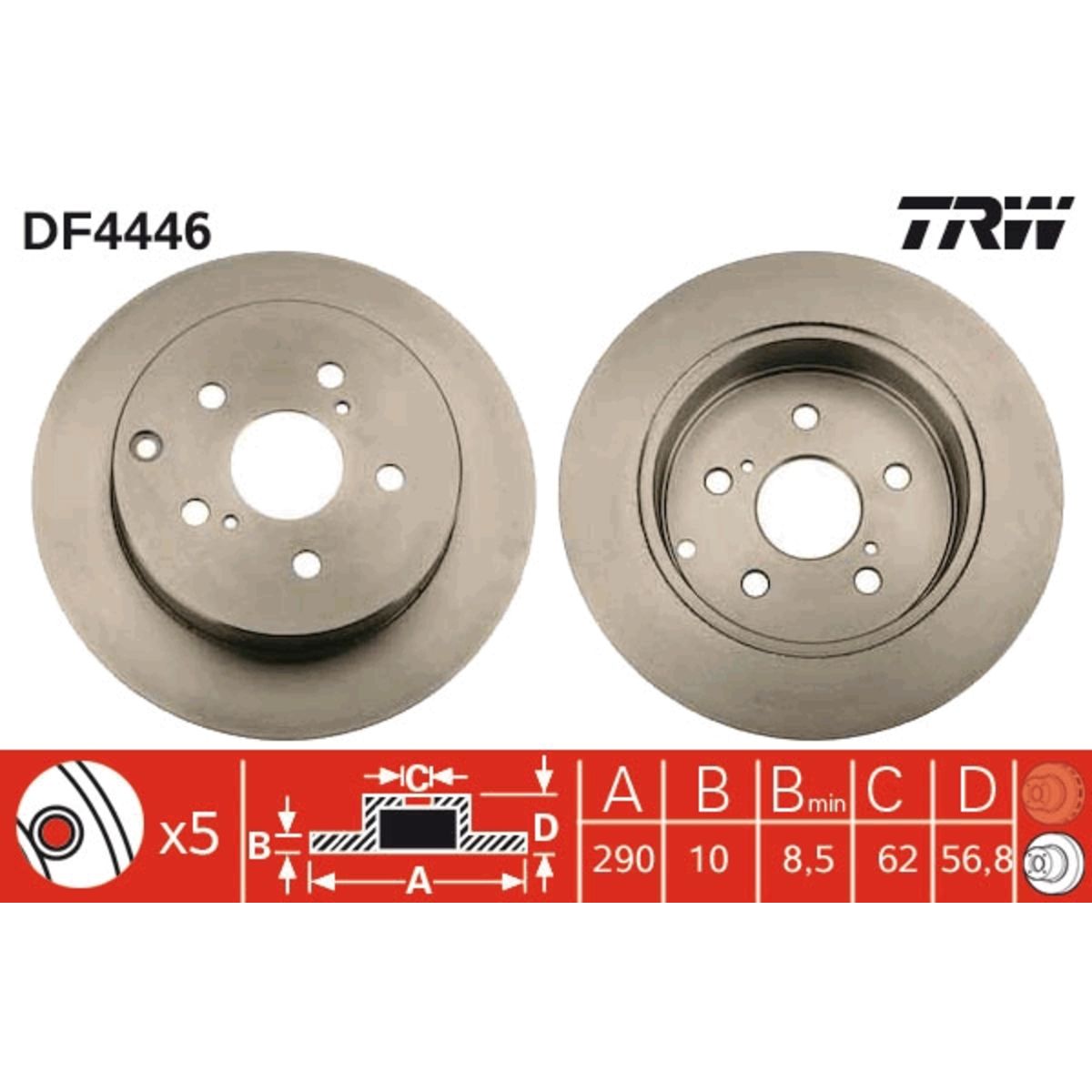 Jarrulevy TRW DF4446