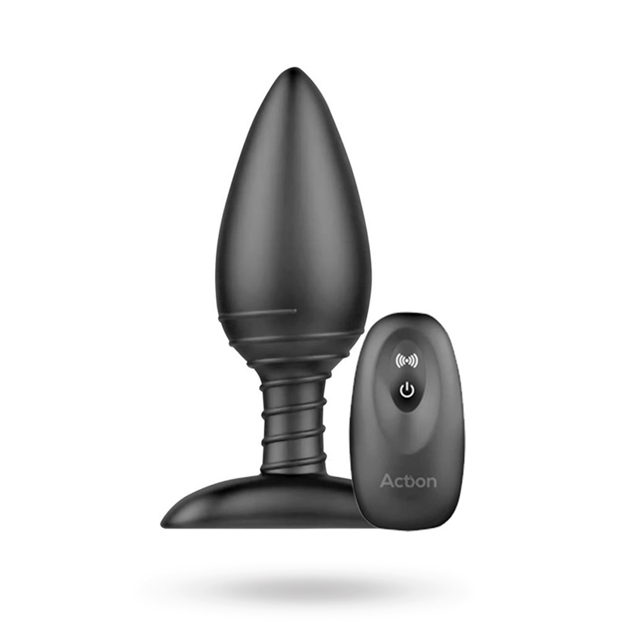 Action Asher Butt Plug Remote Control Värisevä anaalitappi