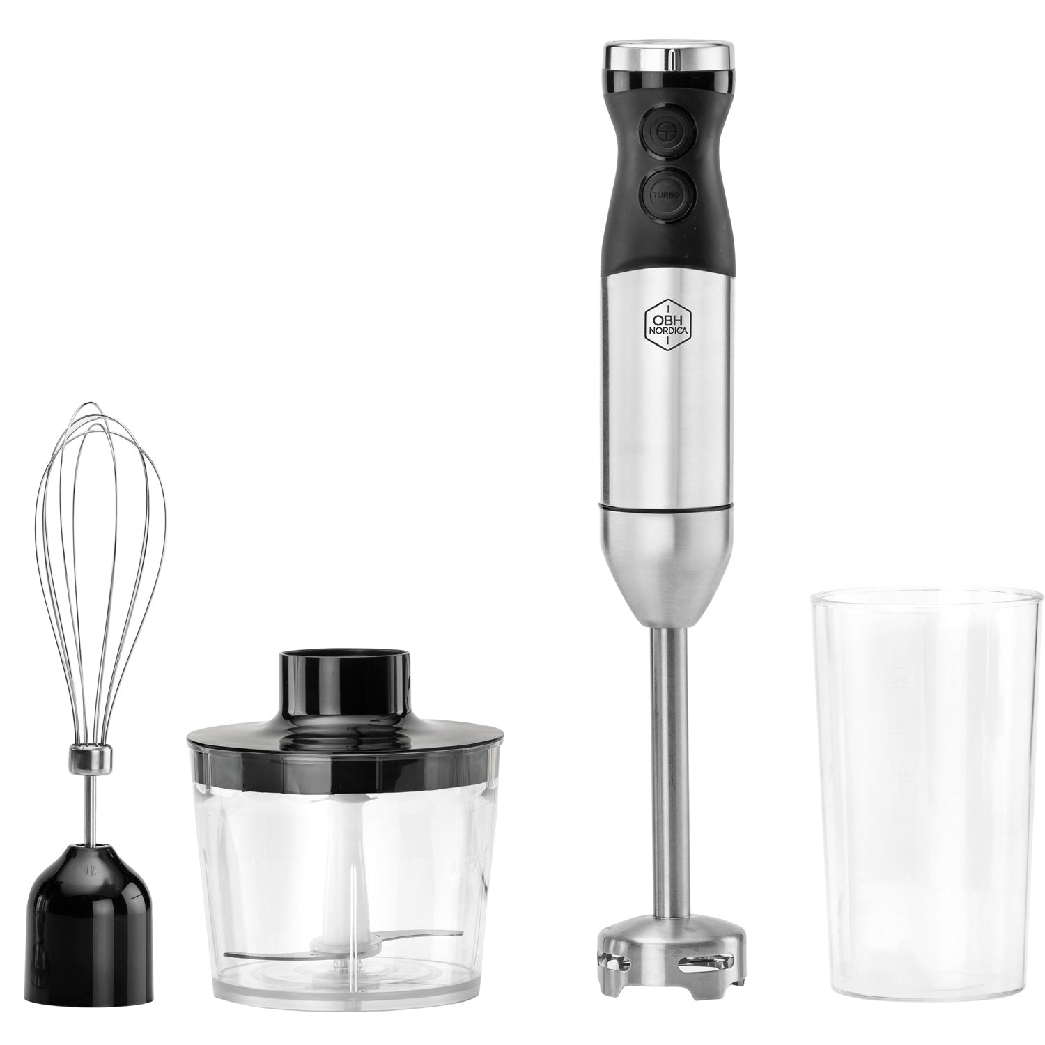 OBH Nordica Elite Mix 7715 800 W 700 ml -sauvasekoitinsarja, musta ja ruostumaton teräs