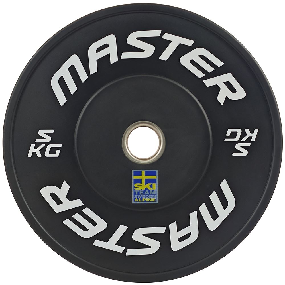 Master Fitness Bumper Ski Svart, Viktskivor bumper - 5 kg