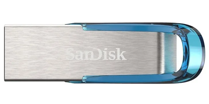 SanDisk ULTRA FLAIR, 128 GB, USB A-tyyppi, 3.2 Gen 1 (3.1 Gen 1), 150 MB/s, Ilman suojusta, Musta, Hopea