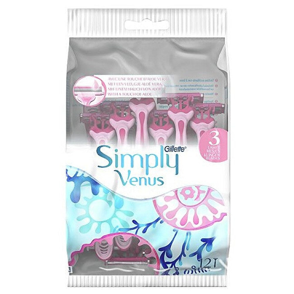 Gillette Venus Yksinkertaiset kertakäyttöiset partaveitset 12 osaa