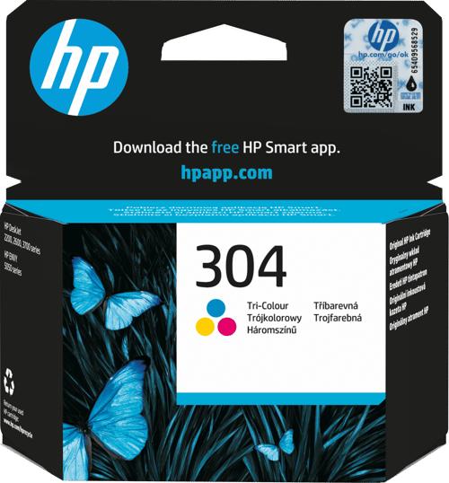 HP 304 -mustekasetti, 2 ml, kolmiväri