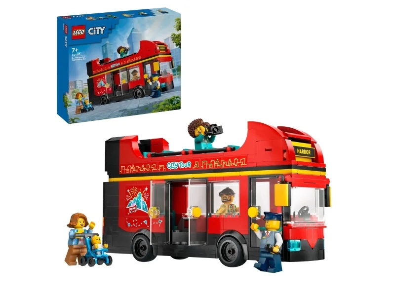 LEGO City 60407 Punainen kaksikerroksinen turistibussi
