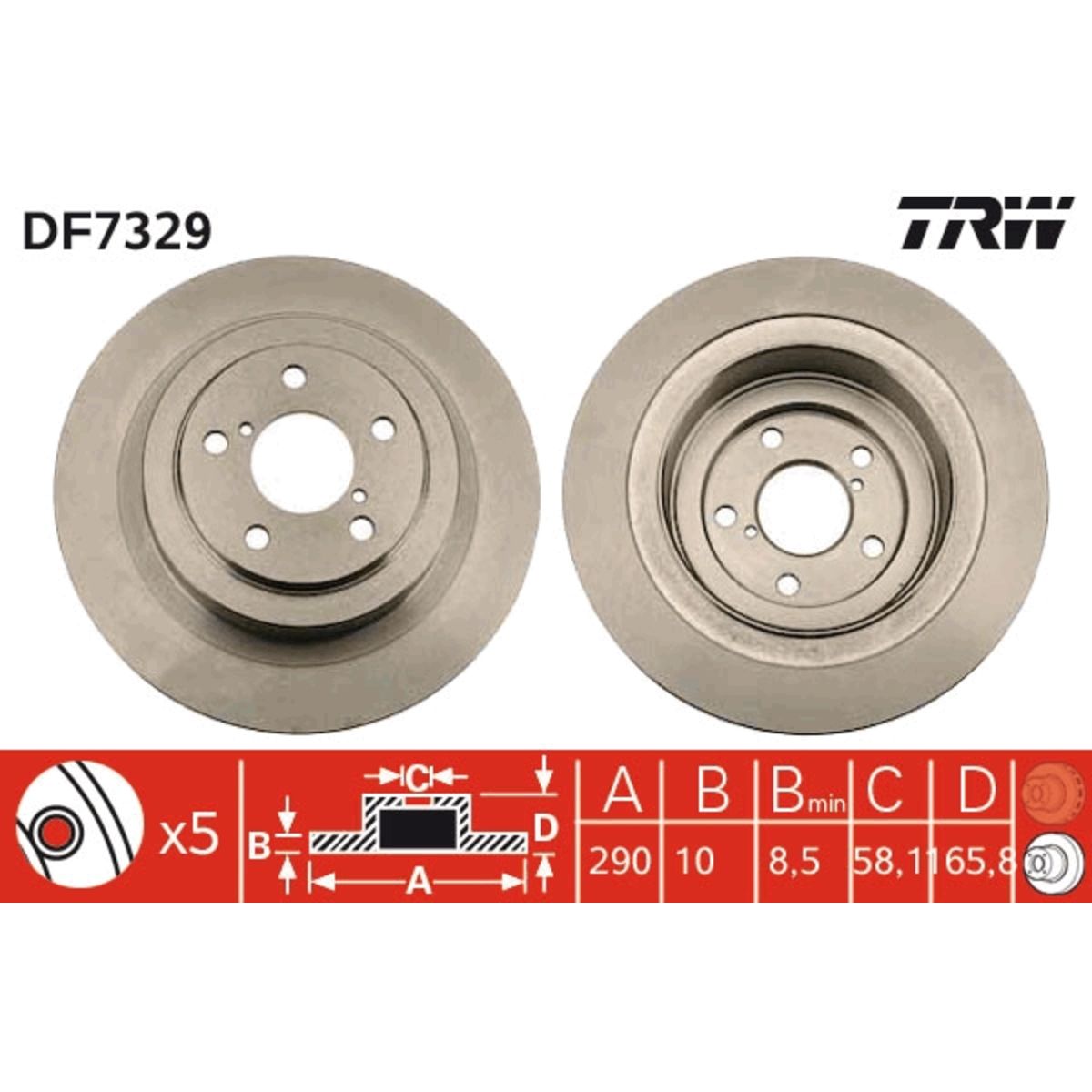 Jarrulevy TRW DF7329