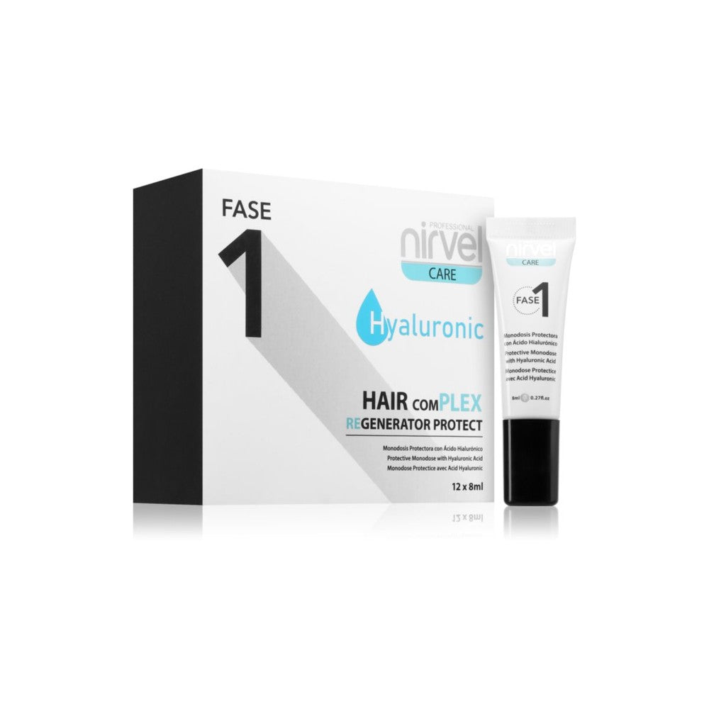 Nirvel Vaiheen 1 suojaava hoito vaurioituneille hiuksille 12 × 8 ml