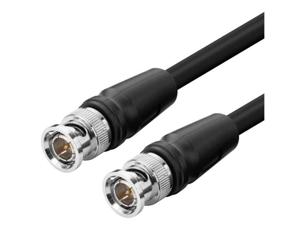 MicroConnect 12G-SDI BNC -kaapeli, jossa 4K, 5 m, musta