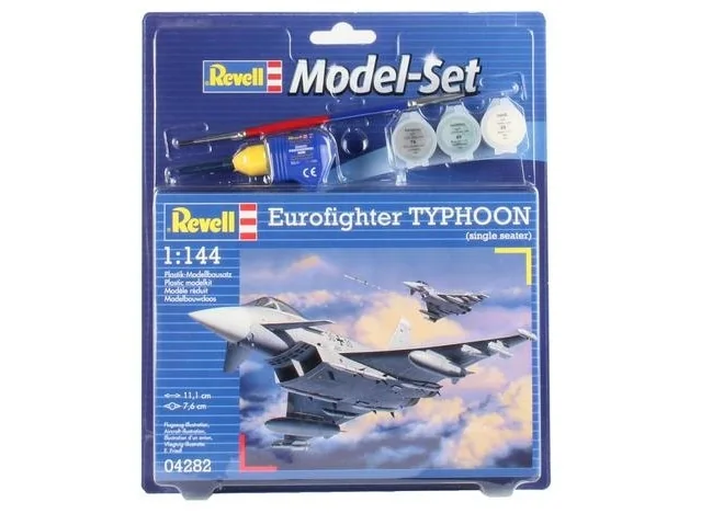 Revell Eurofighter Typhoon, Pienoismallikiinteäsiipinen ilma-alus, Kokoamispakkaus, 1:144, Eurofighter Typhoon, Muovi, Keskitaso