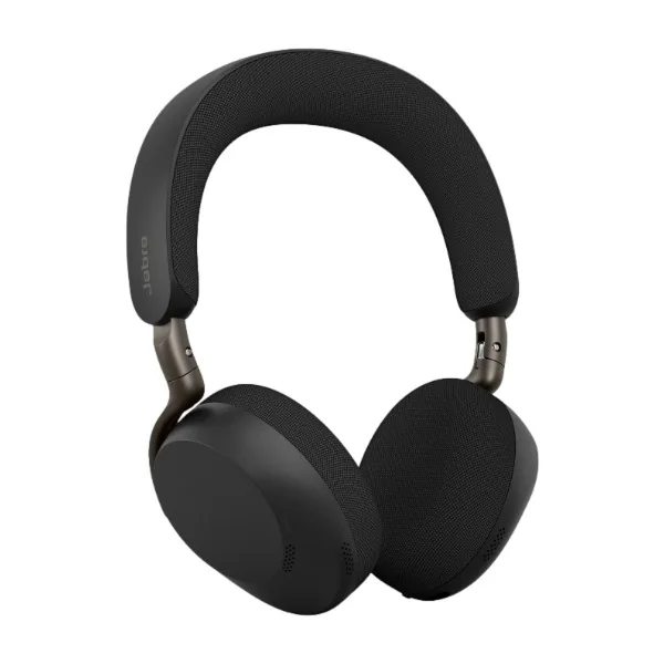 Jabra Evolve3 75 UC Link390A -langaton stereokuulokemikrofoni + USB-A-sovitin ja langaton latausteline, musta