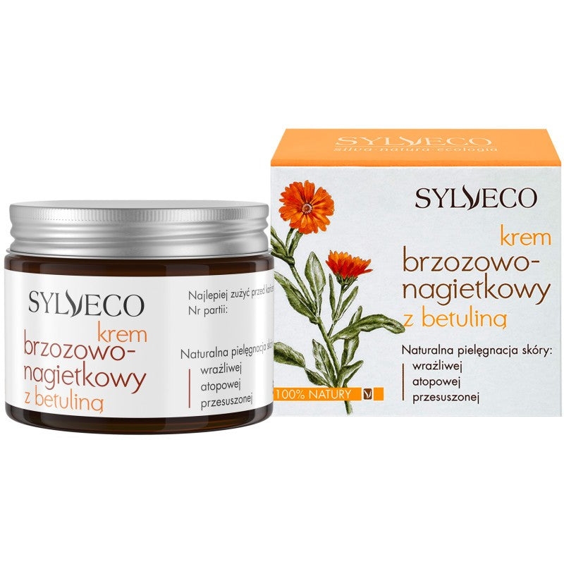 Sylveco Koivu-Calendula Cream Betuliinilla - voide herkälle iholle, 50 ml