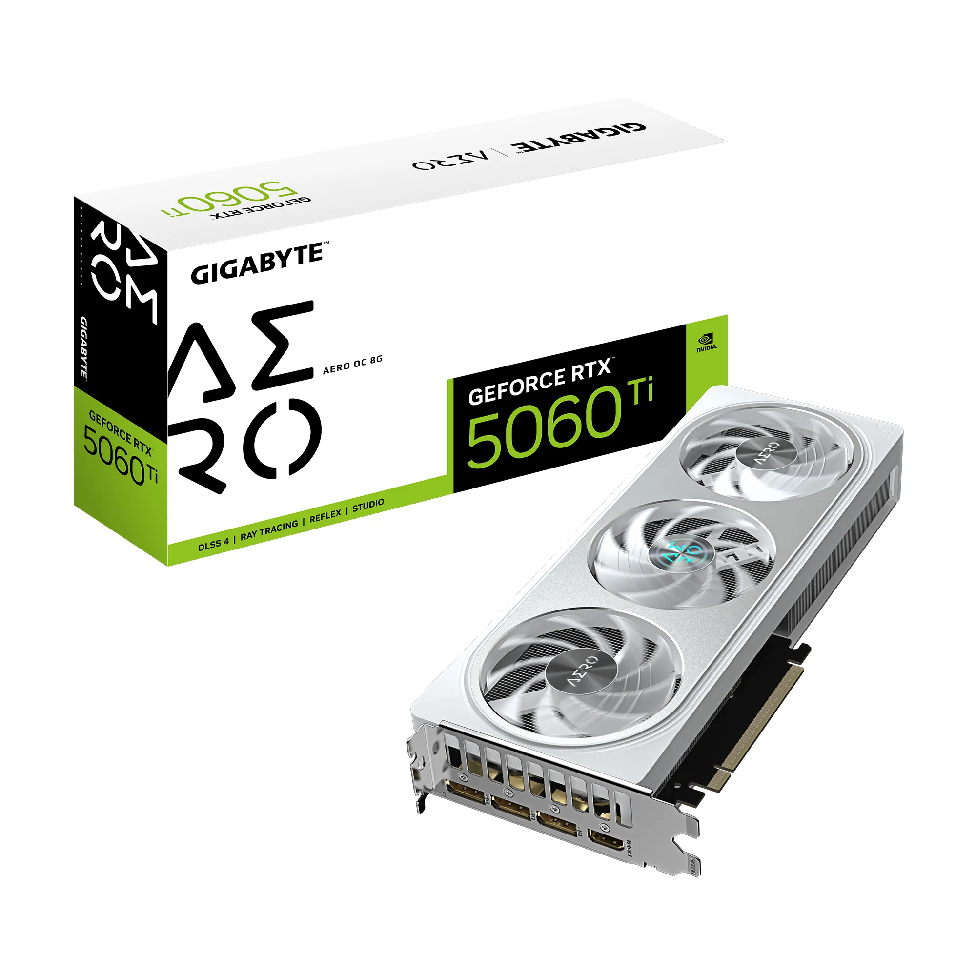 GIGABYTE GeForce RTX 5060 Ti AERO OC - 8GB GDDR7 RAM - Näytönohjaimet