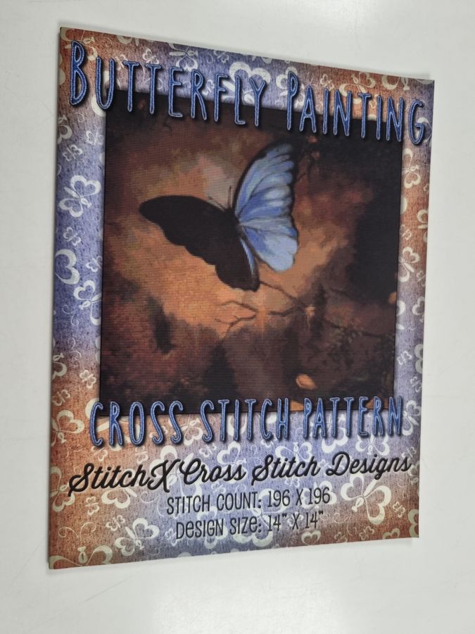 Butterfly Painting Cross Stitch Pattern
