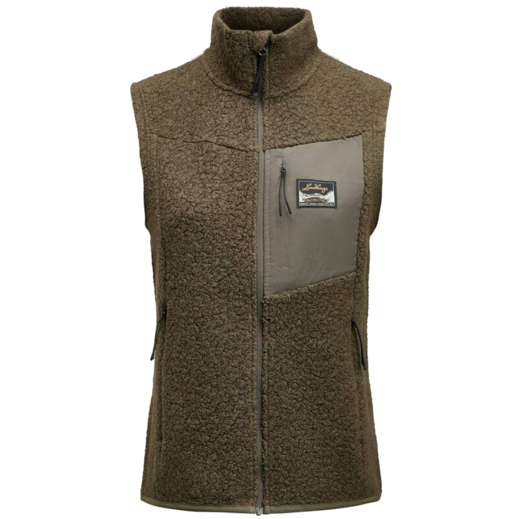 Lundhags Flok Wool Pile Vest, välikerros, naiset, vihreä