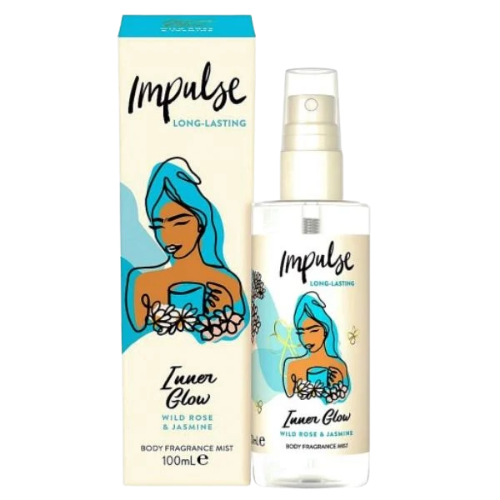 Impulse Inner Glow Wild Rose & Jasmine Pitkäkestoinen Hajustettu Vartalosuihke - 100 ml