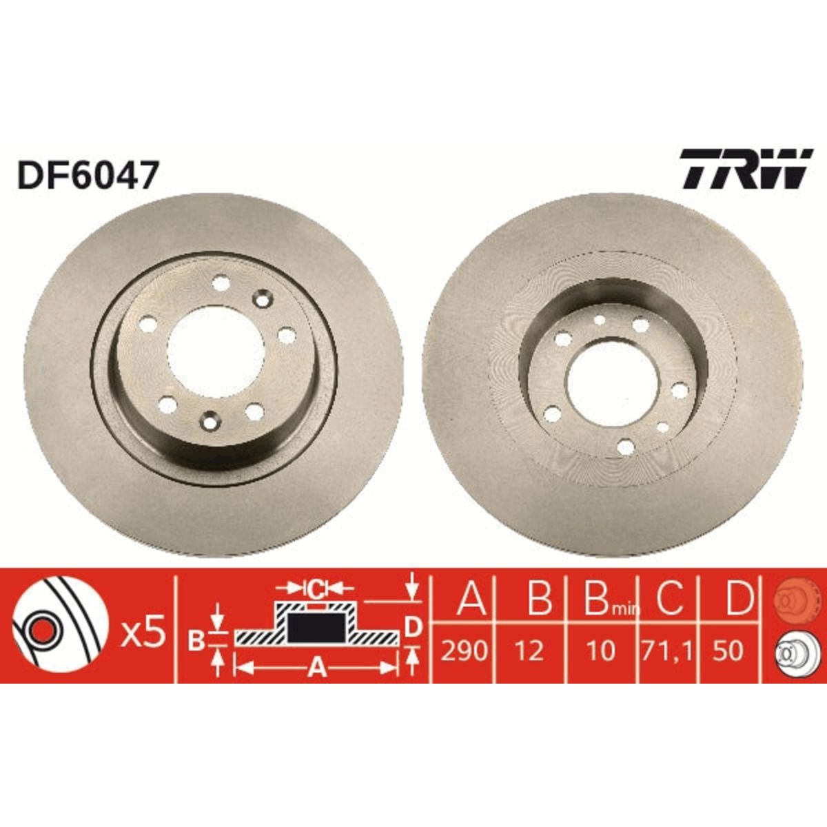 Jarrulevy TRW DF6047
