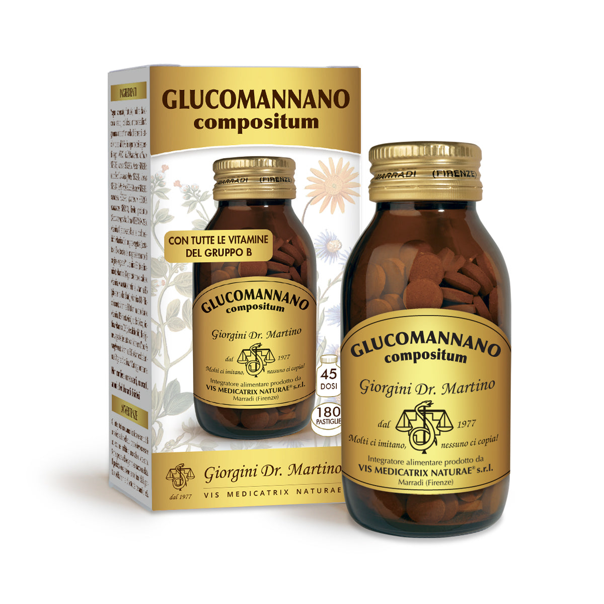 Dr Giorgini Glukomannaani Compositum 180 tablettia à 500 mg - 90 g