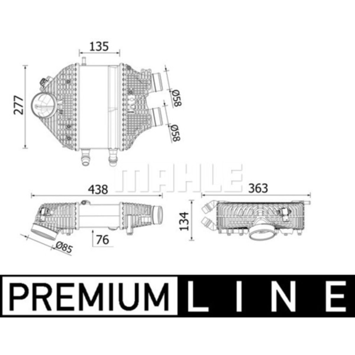 Välijäähdytin MAHLE CI 618 000P