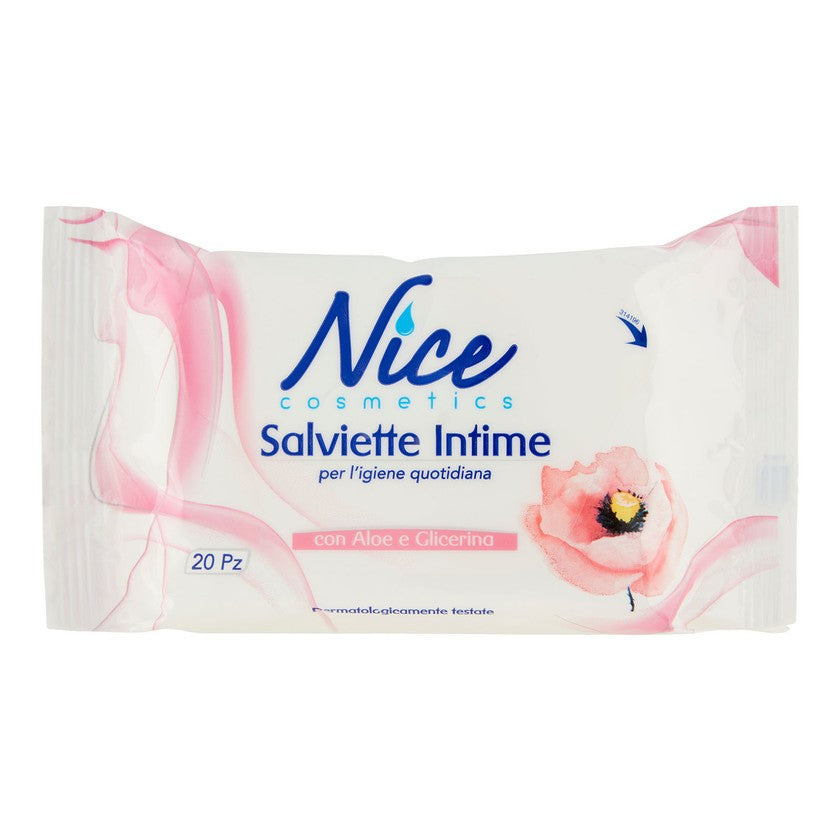 Nice Cosmetics Intiimipyyhkeet päivittäiseen hygieniaan 20 kpl.