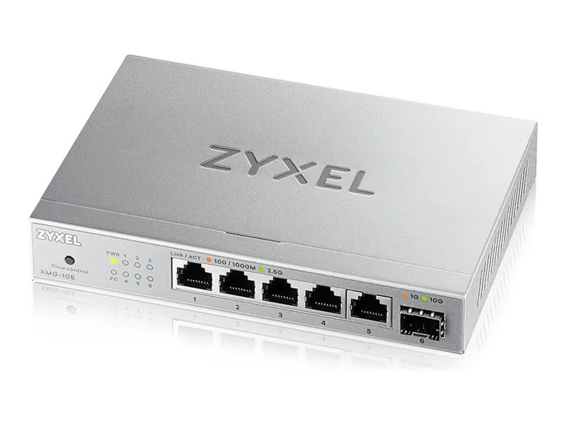 ZyXEL XMG-105 5-Port 2.5G Unmanaged Switch with 10G Uplink