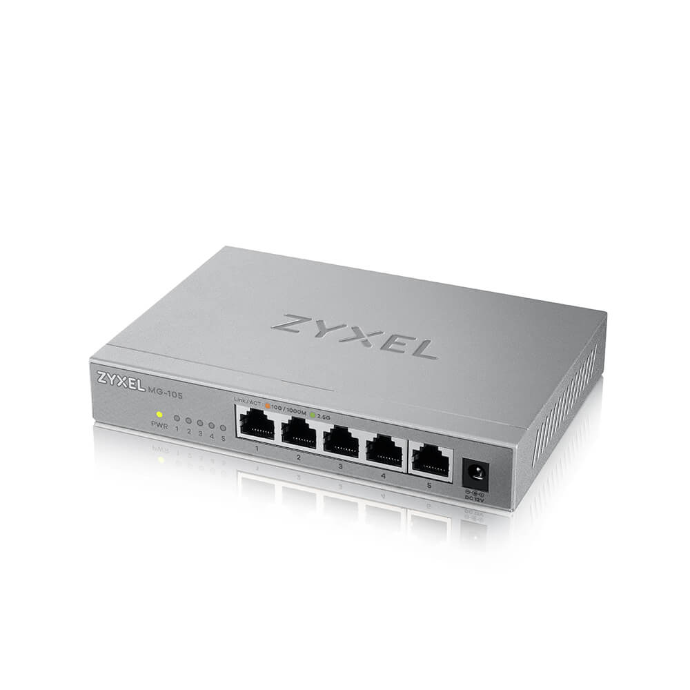 ZyXEL XMG-105 5-Port 2.5G Unmanaged Switch with 10G Uplink