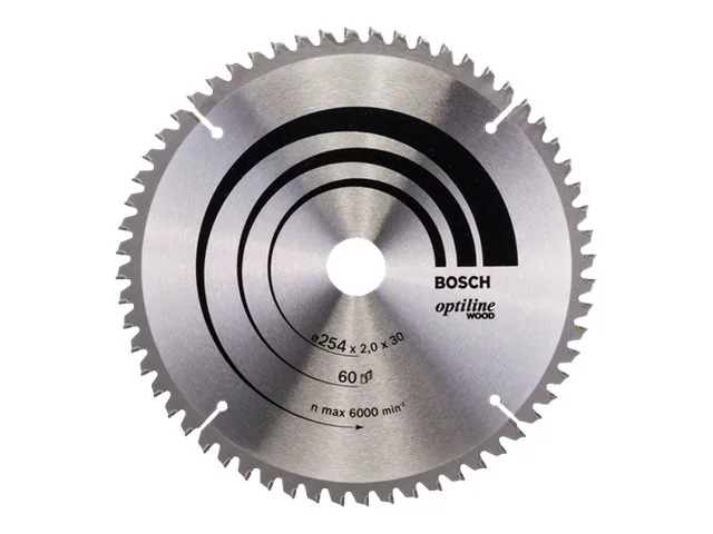 Bosch Pyörösahanterä Optiline Wood 254 x 30 x 2,0 mm, 60
