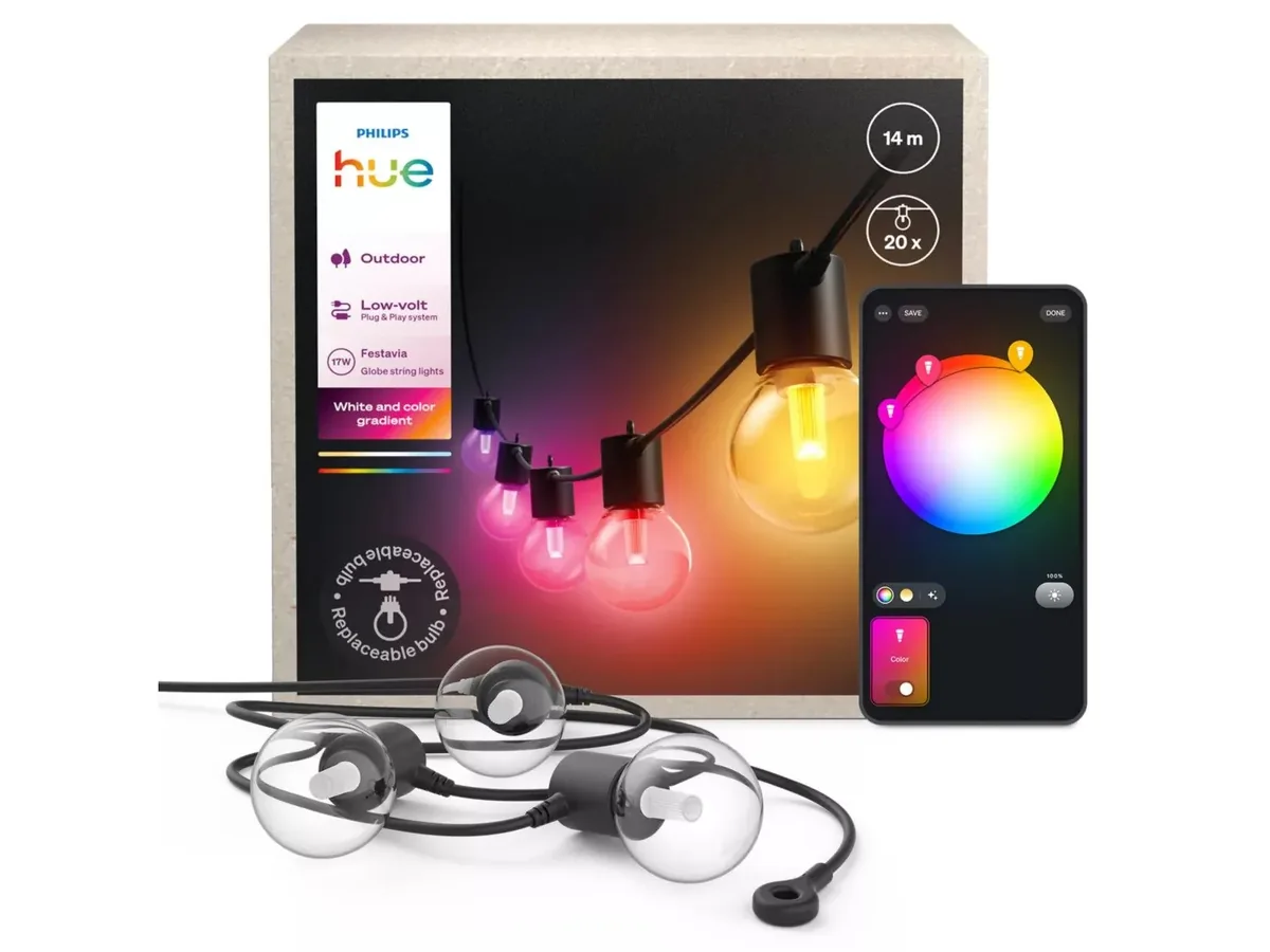Philips Hue Festavia globe -valosarja ulkokäyttöön 14 m
