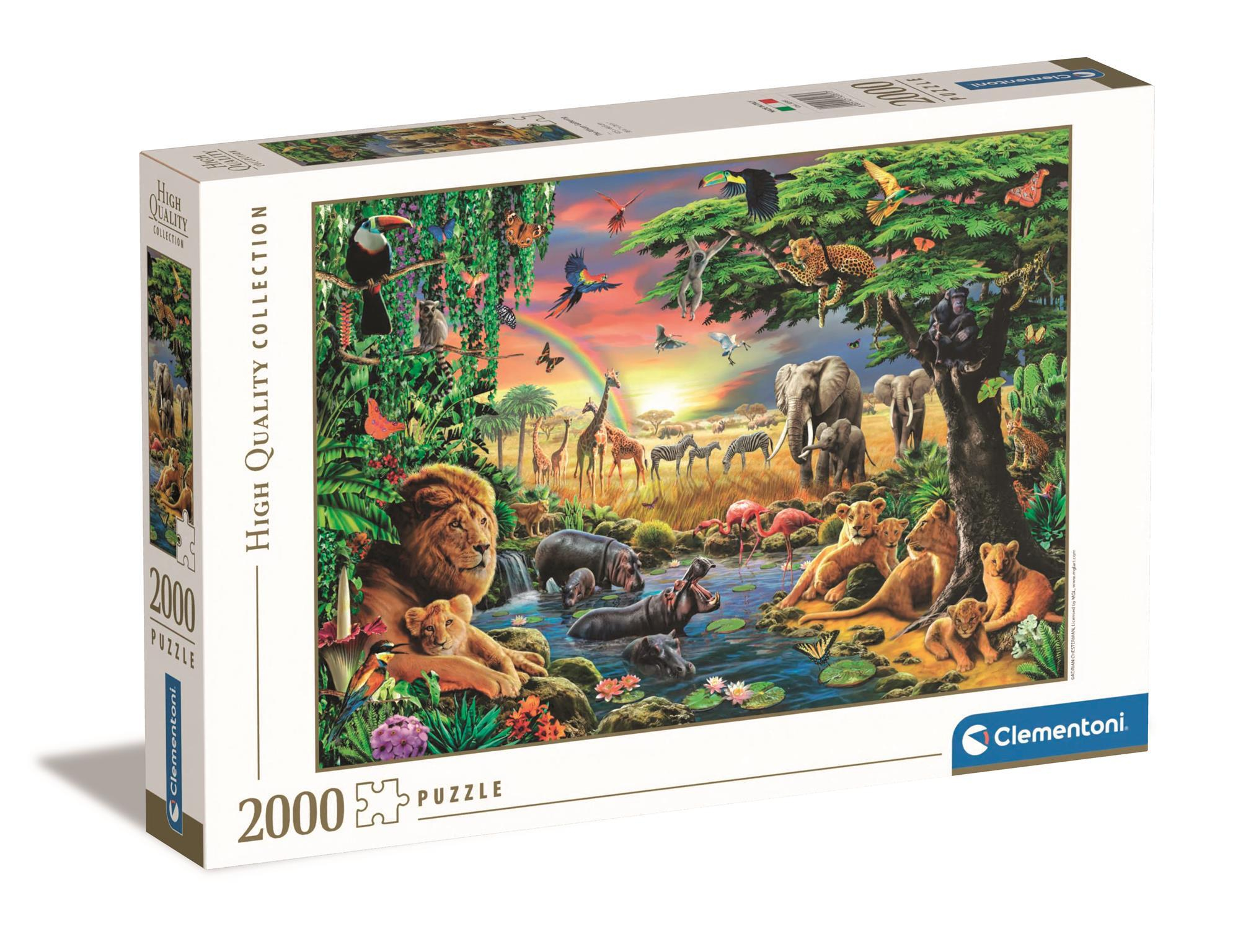 Clementoni Jigsaw Puzzle The African Gathering 2000pcs. Lattia