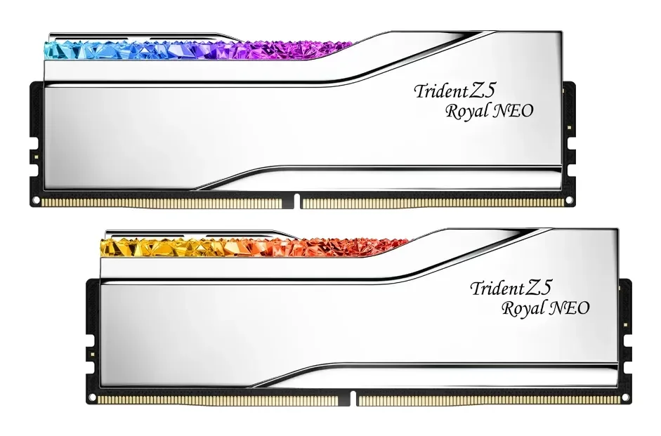 G.SKILL Trident Z5 Royal Neo RGB 64 Gt (2 x 32 Gt) DDR5 6000 MHz, CL26 -muisti, hopea (EXPO)