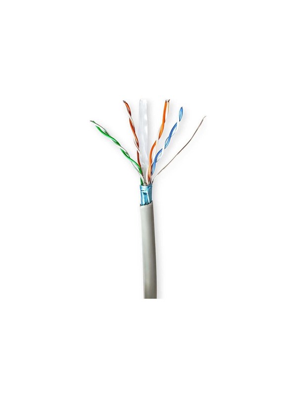 Nedis CAT6 verkkokaapelin rulla | Stranded | F/UTP | CCS | 50.0 m | Sisäkäyttöinen | Pyöreä | PVC | Harmaa | Vetolaatikko