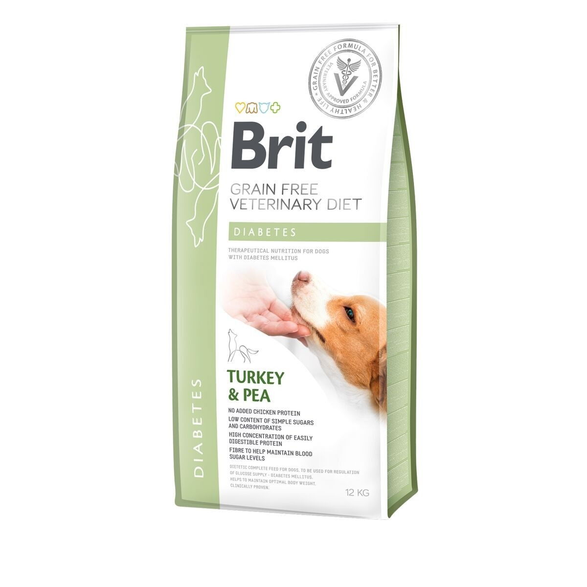 Brit Veterinary Diets Grain Free Diabetes Kalkkuna ja herne - kuiva koiranruoka - 12kg