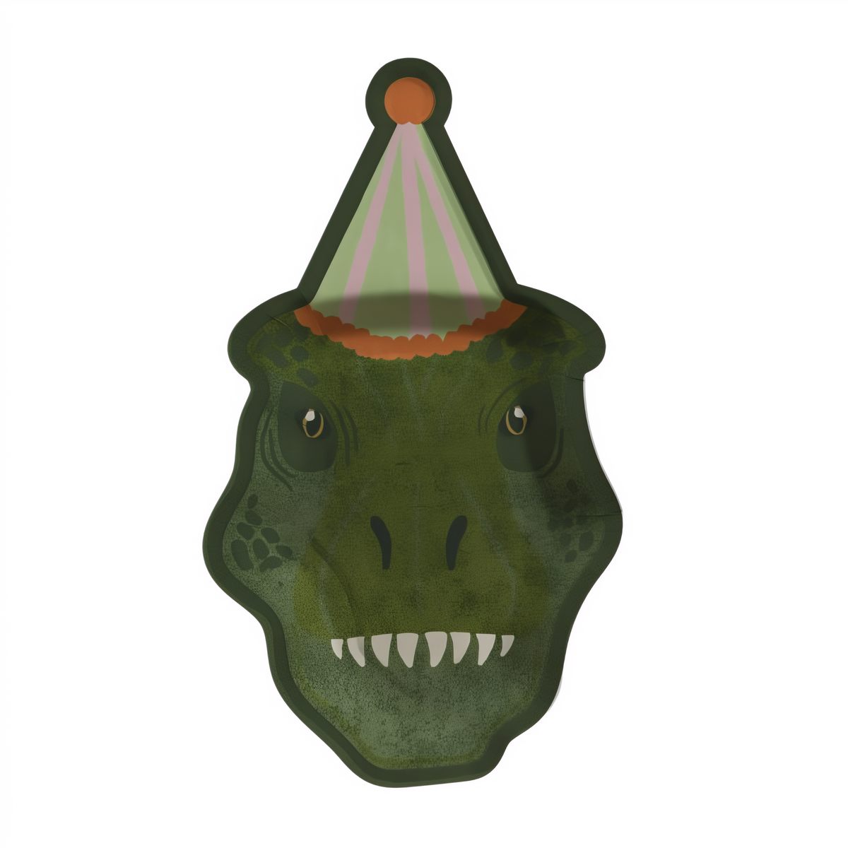 Pahvilautaset - T-Rex juhlahatulla, 8 kpl