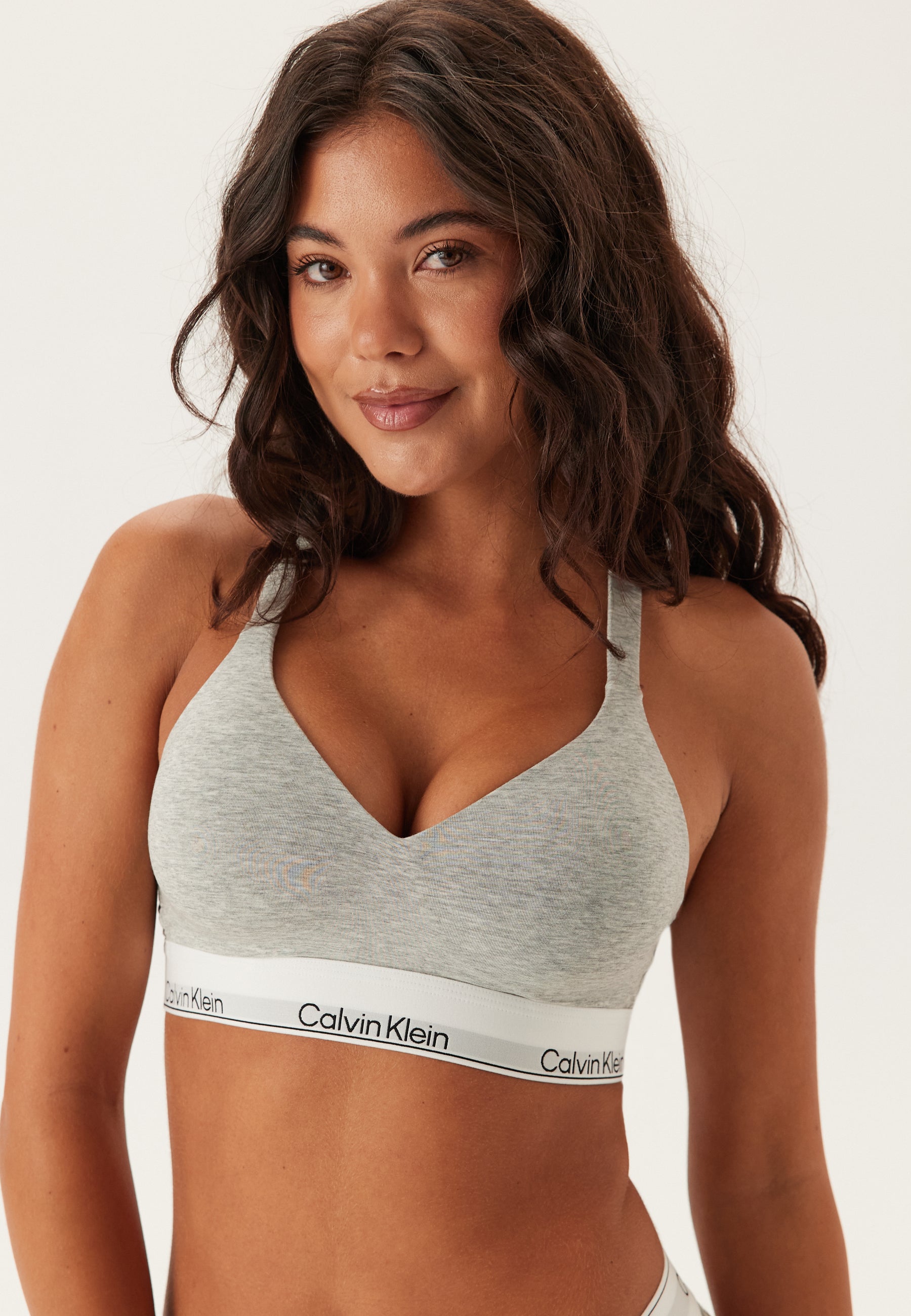 Calvin Klein Underwear Rintaliivi harmaa / musta / valkoinen