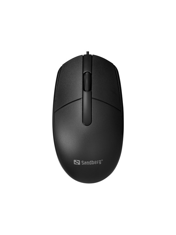 Sandberg USB Mouse - Hiiri - Optinen - 3 painiketta - Musta