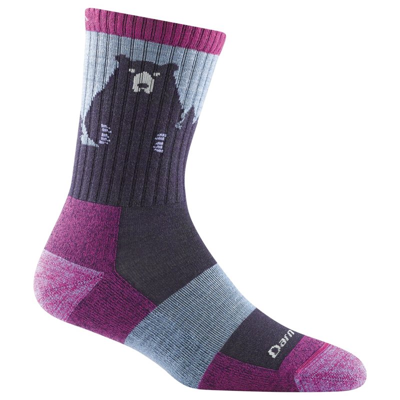 Darn Tough Bear Town Micro Crew Light Cushion Purple - L