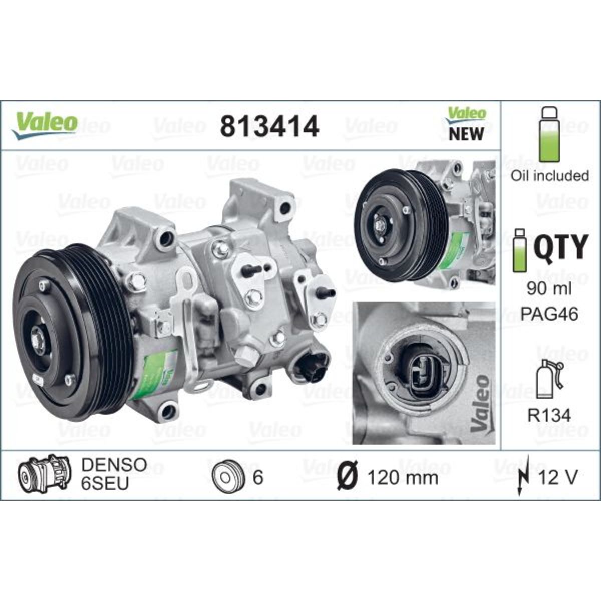 Ilmastoinnin kompressori VALEO 813414