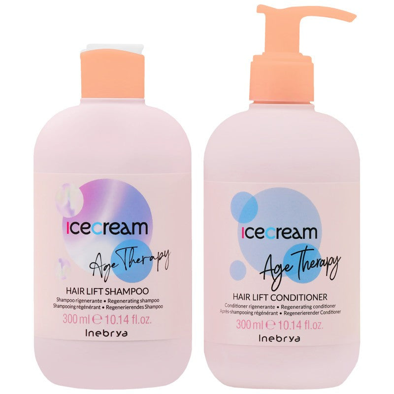 Inebrya Ice Cream Hair Lift Set - Shampoo 300 ml + Hoitoaine 300 ml