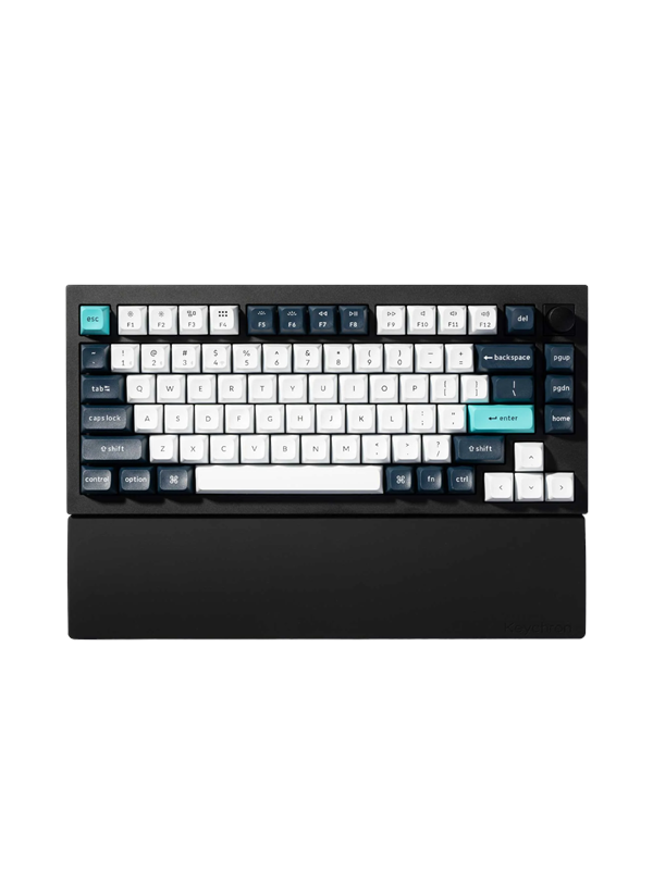 Keychron Silicone Palmrest V1/V2 series / Q1/Q2/Q9 series / P1 series - Rannetuki - Musta