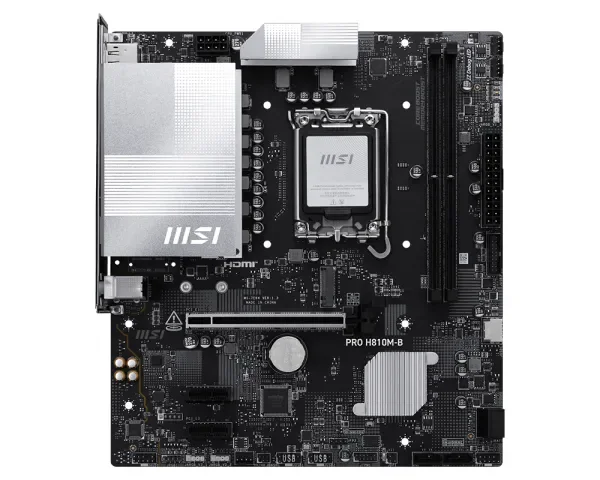 MSI PRO H810M-B Emolevy - Intel H810 - Intel LGA1851 - DDR5 RAM - Micro-ATX