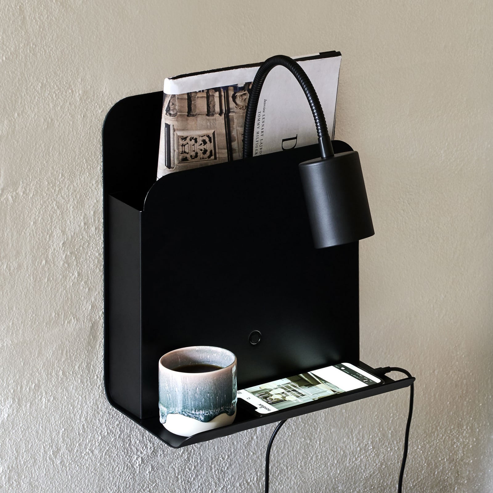Roomi Seinävalaisin Black - Nordlux - Makuuhuone - Moderni - Metalli - Yksilamppuinen