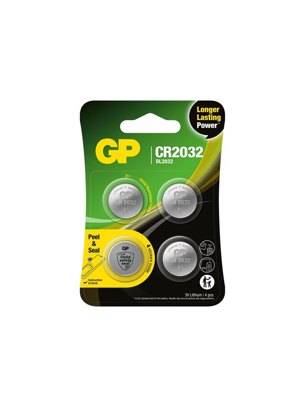 GP Batteries GP litium-nappiparisto CR2032, 4 kpl