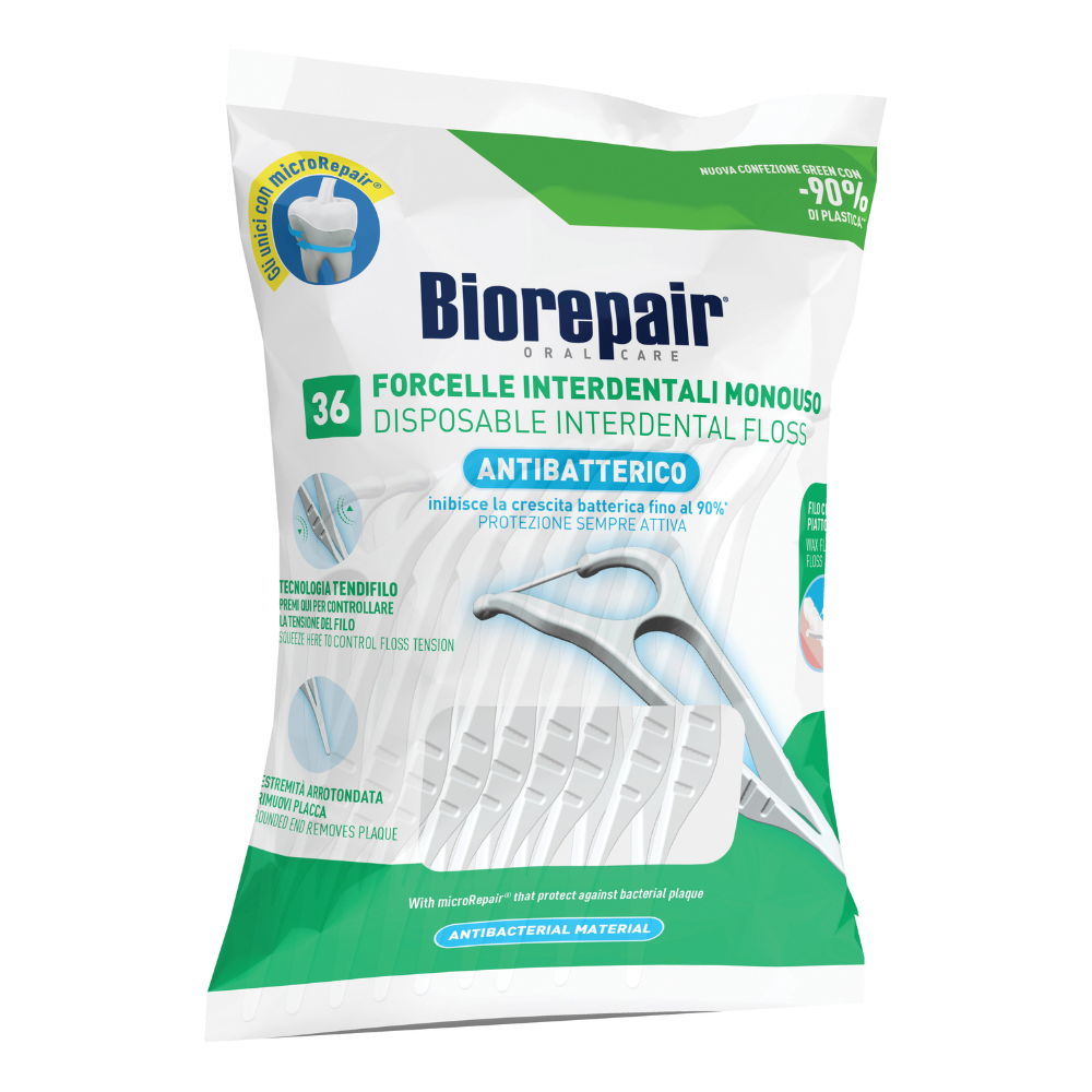 Biorepair Kertakäyttöinen antibakteerinen hammaslanka