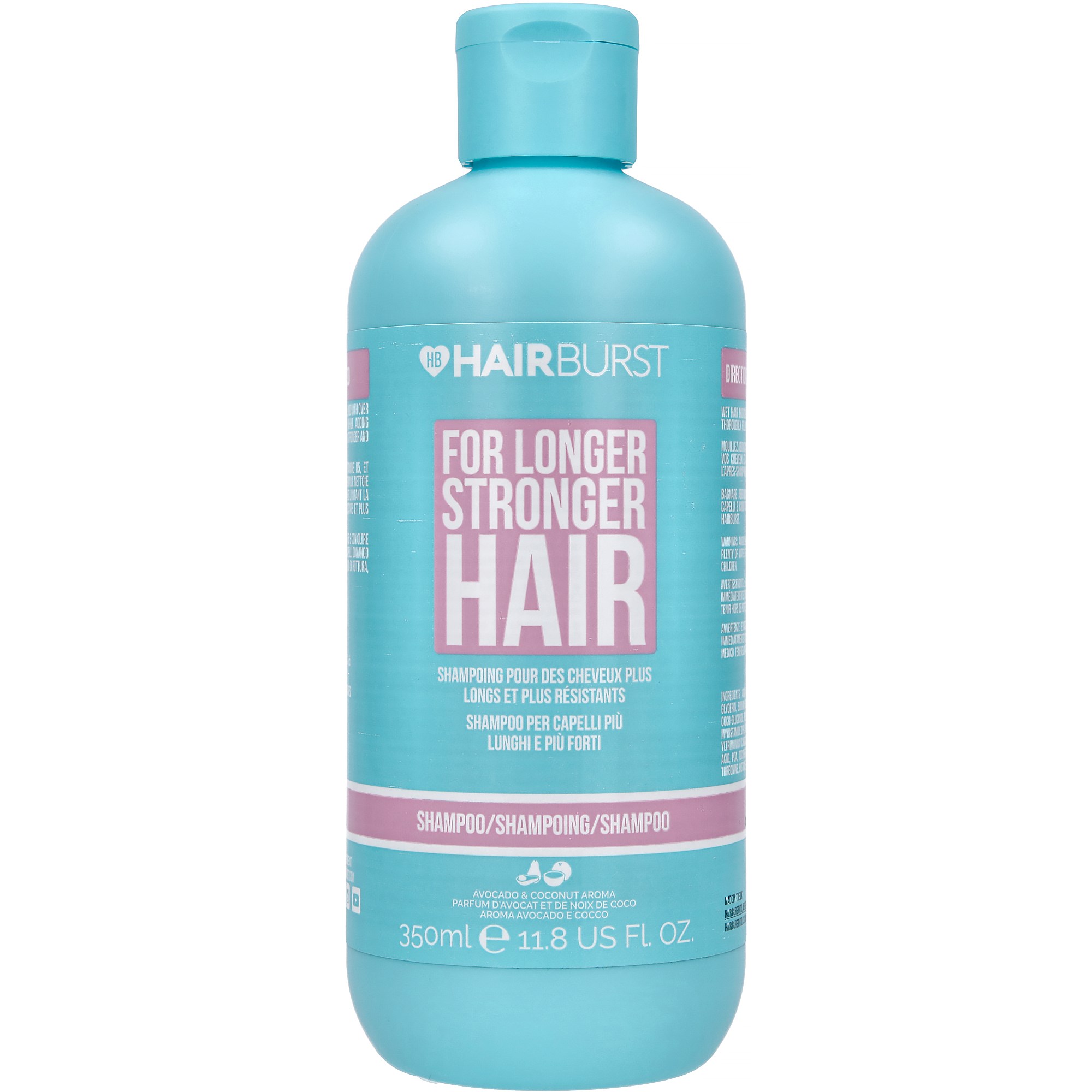 Hairburst Shampoo pidemmille ja vahvemmille hiuksille - 350 ml