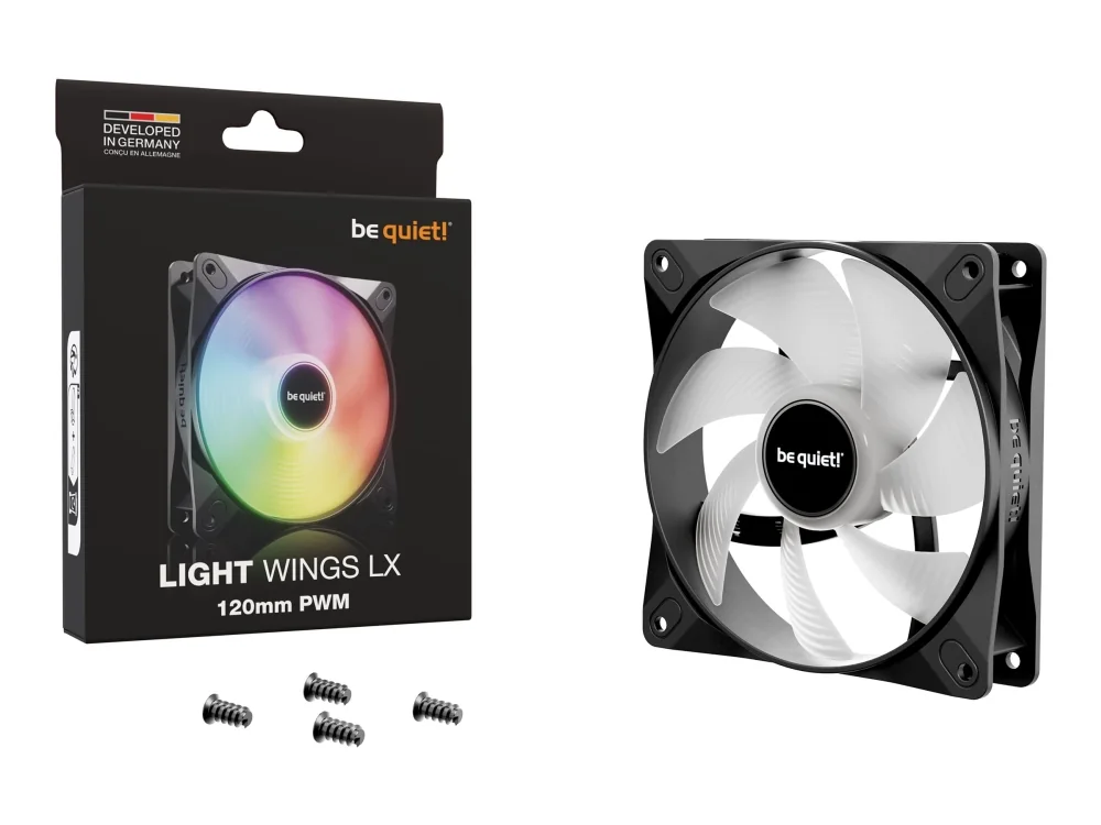 lIGHT WINGS LX 120mm PWM, Tuuletin, 12 cm, 1600 rpm, 25,5 dB, 51,5 kuutiometriä/min, 87,5 m³/h, hiljainen!