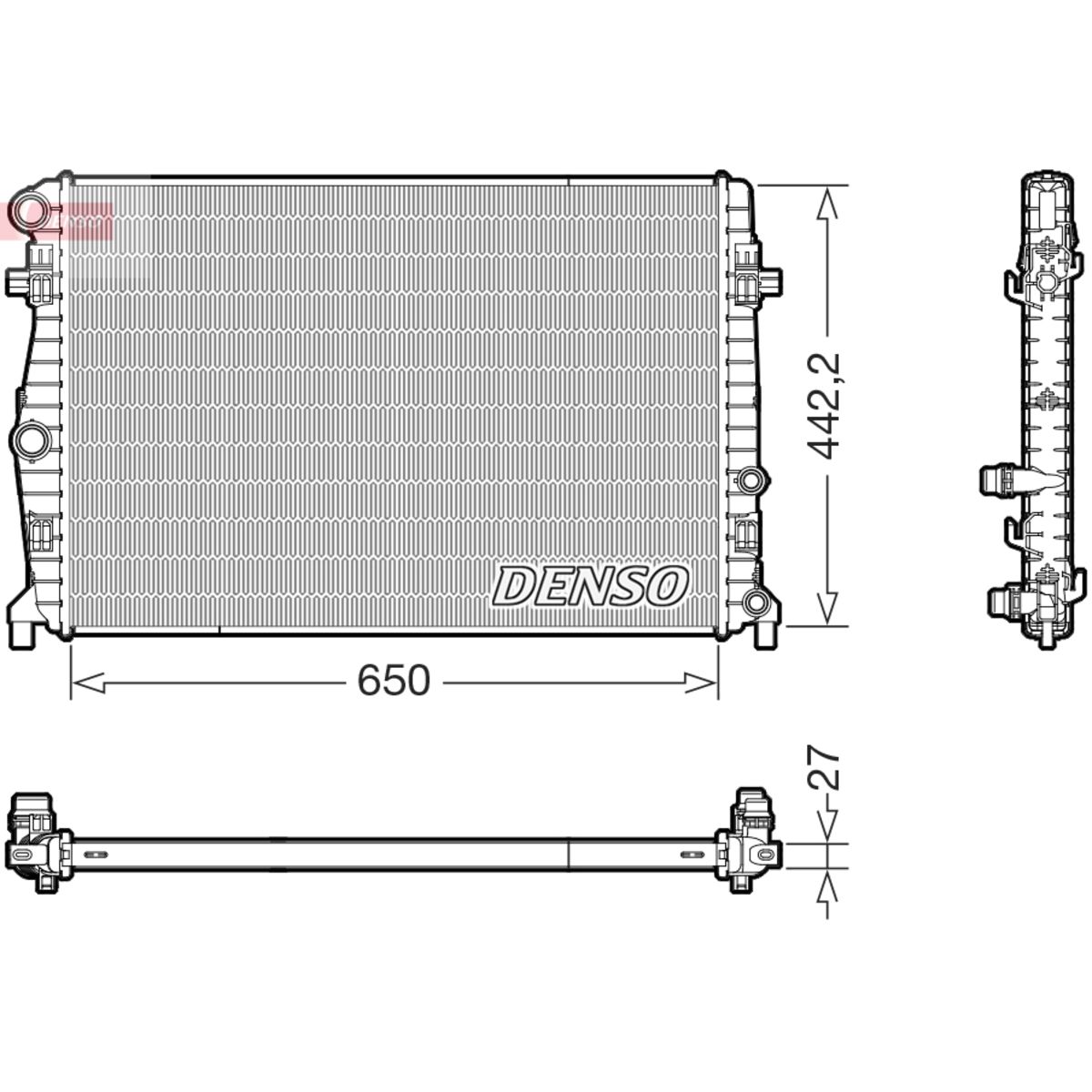 Jäähdytin, moottorin jäähdytys DENSO DRM32058