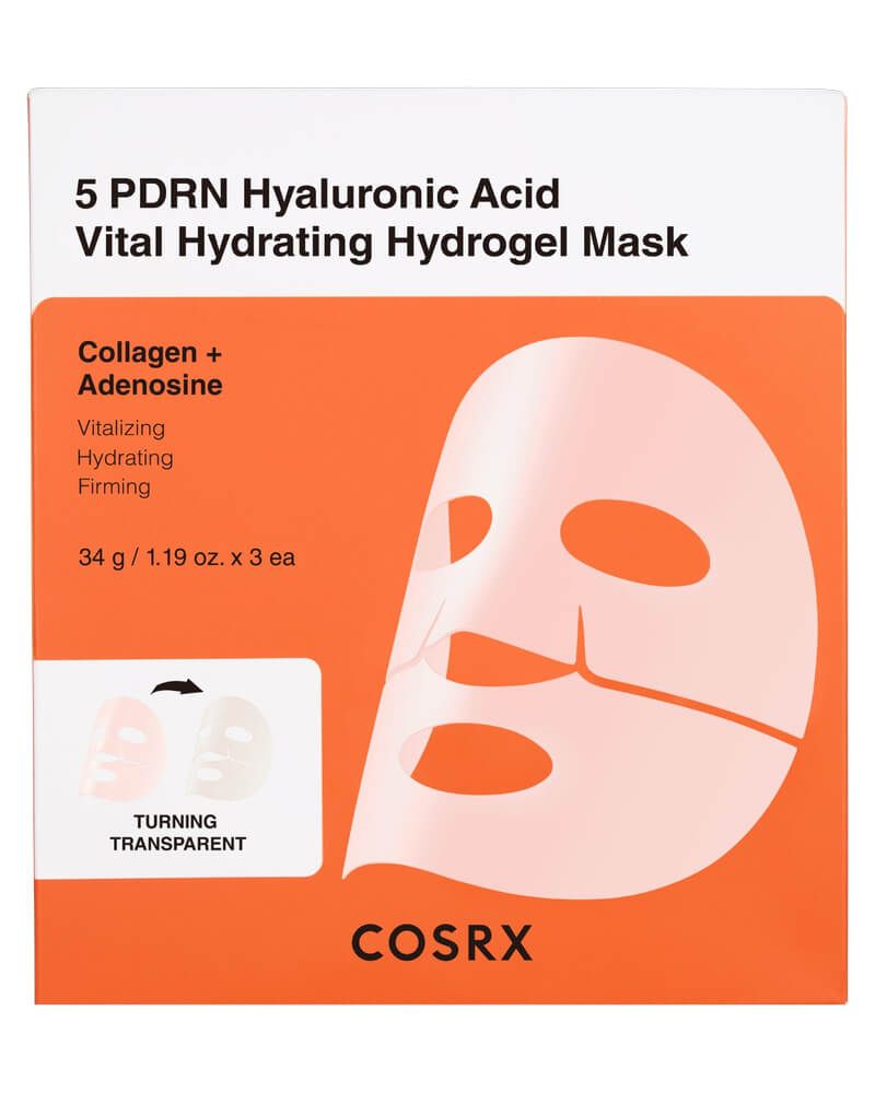COSRX 5 PDRN Hyaluronic Acid Vital Hydrating Hydrogel Mask 34 g 3 stk.
