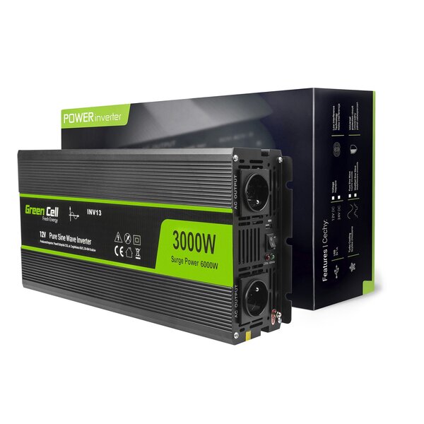 Jännitteenmuunnin Green Cell ® 12V 230V, 3000W/6000W