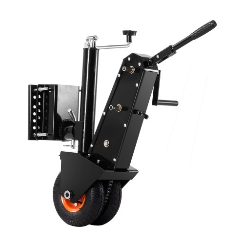 VEVOR Trailer Dolly, 500lbs Tongue Weight Capacity, 13 inch-23.2 inch Height Adjustable Trailer Mover Dolly, 9-inch Pneumatic Rubber Tire, Manual or Electric Wrench Drive, for Moving RV Trailer